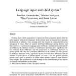Language Input and Child Syntax